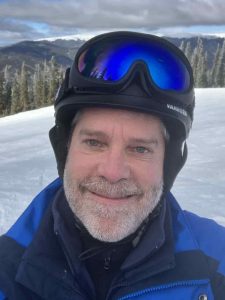 Brett King skiing